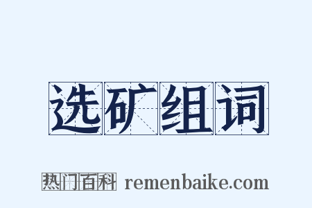 选矿组词是什么意思的图片